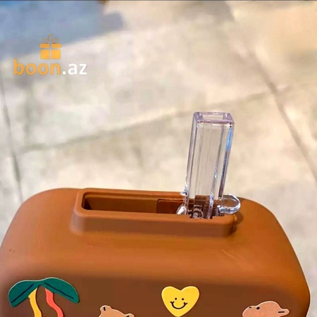 Бутылка для воды "Смайлик" с трубочкой  Smile bottle